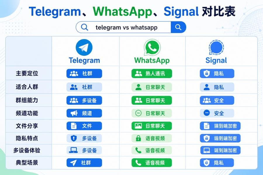 Telegram 群组频道与文件分享能力示意